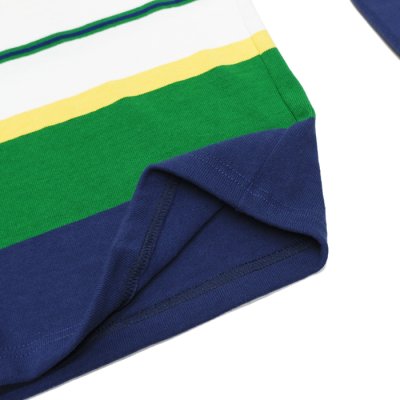 画像6: BARBARIAN（バーバリアン）Heavy Weight Rugby Collar Shirt（ヘビーウェイト ラグビーカラーシャツ）"BOLD MOUNTAINEER" / D.Ocean×Kelly×Yellow×White（ダークオーシャン×ケリーグリーン×イエロー×ホワイト）