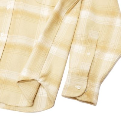 画像5: INDIVIDUALIZED SHIRTS(インディビジュアライズドシャツ)OVER SHIRT(オーバーシャツ)"11oz. HEAVY FLANNEL" / Yellow Beige Plaid(イエローベージュ系チェック)