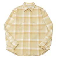 INDIVIDUALIZED SHIRTS（インディビジュアライズドシャツ）OVER SHIRT（オーバーシャツ）"11oz. HEAVY FLANNEL"/Yellow Beige Plaid（イエローベージュ系チェック）※Mサイズのみ