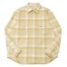 画像1: INDIVIDUALIZED SHIRTS（インディビジュアライズドシャツ）OVER SHIRT（オーバーシャツ）"11oz. HEAVY FLANNEL"/Yellow Beige Plaid（イエローベージュ系チェック）※Mサイズのみ (1)
