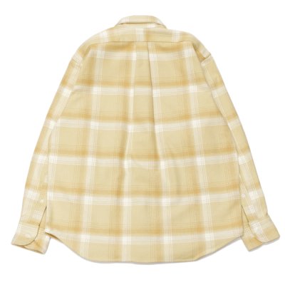 画像2: INDIVIDUALIZED SHIRTS（インディビジュアライズドシャツ）OVER SHIRT（オーバーシャツ）"11oz. HEAVY FLANNEL"/Yellow Beige Plaid（イエローベージュ系チェック）※Mサイズのみ