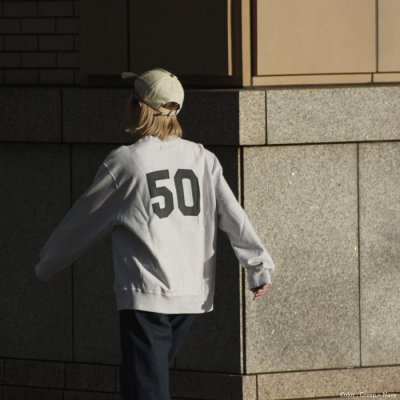 画像13: ※Exclusive※ blurhmsROOTSTOCK（ブラームスルーツストック）Soft&Hard Sweat Crew Neck P.O "T-50"（ソフト&ハードスウェットクルーネックプルオーバー"T-50"）Heather White / Green×Navy（グリーン×ネイビー）