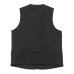 画像2: A VONTADE（アボンタージ）CW Piping Vest（CWパイピングベスト）British Wool Cotton Mil. Serge/Dk.Charcoal（ダークチャコール） (2)