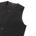 画像4: A VONTADE（アボンタージ）CW Piping Vest（CWパイピングベスト）British Wool Cotton Mil. Serge/Dk.Charcoal（ダークチャコール）
