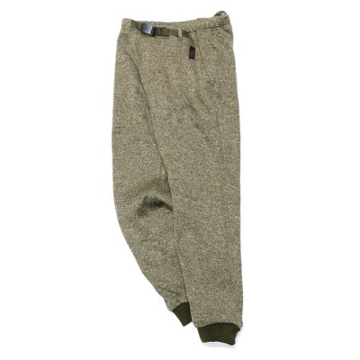 画像1: GRAMICCI（グラミチ）BONDING KNIT FLEECE NARROW RIB PANT（ボンディングニットフリースナローリブパンツ）/Heather Olive（ヘザーオリーブ）