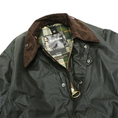 画像3: Barbour(バブァー)BORDER JACKET(ボーダージャケット)"Wax Cotton" / Sage(セージ)