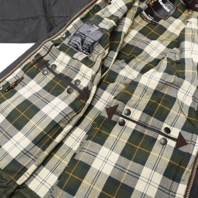 画像10: Barbour(バブァー)BORDER JACKET(ボーダージャケット)"Wax Cotton" / Sage(セージ)