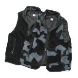 blurhms ROOTSTOCK（ブラームスルーツストック）Recycle Boa Vest（リサイクルボアベスト）/Pattern（パターン）・Black（ブラック）