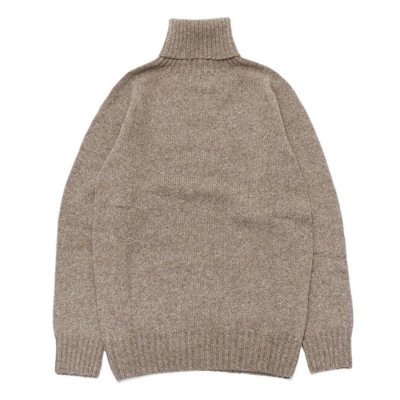 画像2: INVERALLAN（インバーアラン）Roll Neck Saddle Shoulder Sweater（ロールネックサドルショルダーセーター）Geelong Lambswool/Elk（エルク）