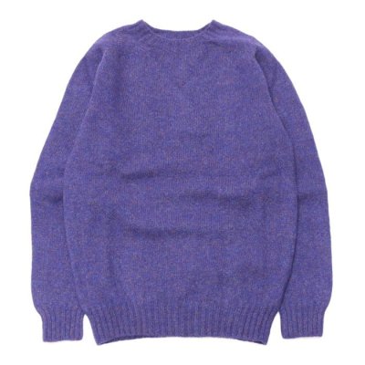 画像1: INVERALLAN（インバーアラン）Crew Neck Saddle Shoulder Sweater（クルーネックサドルショルダーセーター）Supersoft Shetland/Royal Violet（ロイヤルバイオレット）