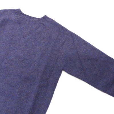 画像4: ★ポイント１０％（12/8迄）INVERALLAN（インバーアラン）Crew Neck Saddle Shoulder Sweater（クルーネックサドルショルダーセーター）”Supersoft Shetland" / Royal Violet（ロイヤルバイオレット）
