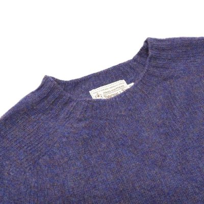 画像3: ★ポイント１０％（12/8迄）INVERALLAN（インバーアラン）Crew Neck Saddle Shoulder Sweater（クルーネックサドルショルダーセーター）”Supersoft Shetland" / Royal Violet（ロイヤルバイオレット）