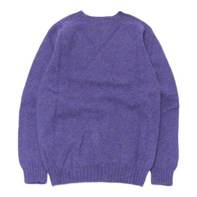 画像2: INVERALLAN（インバーアラン）Crew Neck Saddle Shoulder Sweater（クルーネックサドルショルダーセーター）Supersoft Shetland/Royal Violet（ロイヤルバイオレット）