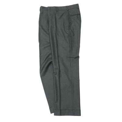 画像1: J.PRESS（J.プレス）PIPED STEM TROUSERS（パイプドステムトラウザー）PEPPIN MERINO SAXONY/Charcoal（チャコールグレー）