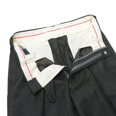 画像3: J.PRESS（J.プレス）PIPED STEM TROUSERS（パイプドステムトラウザー）"PEPPIN MERINO SAXONY" / Charcoal（チャコールグレー）