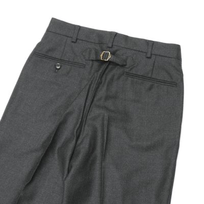 画像6: J.PRESS（J.プレス）PIPED STEM TROUSERS（パイプドステムトラウザー）"PEPPIN MERINO SAXONY" / Charcoal（チャコールグレー）
