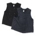 画像1: Post O'Alls（ポストオーバーオールズ）1 Pocket Vest（1ポケットベスト）"Cotton Typewriter Cloth×Polar Tech Sherpa" / Navy（ネイビー）・Black（ブラック） (1)