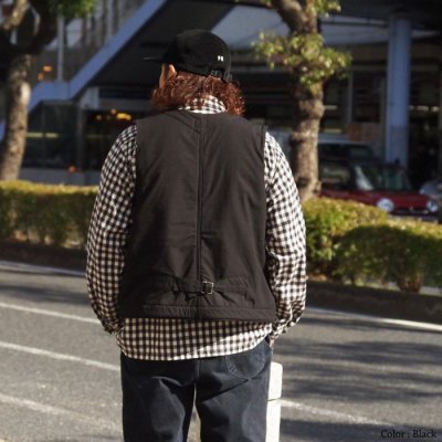 画像15: ＜30%OFF＞Post O'Alls（ポストオーバーオールズ）1 Pocket Vest（1ポケットベスト）"Cotton Typewriter Cloth×Polar Tech Sherpa" / Navy（ネイビー）・Black（ブラック）