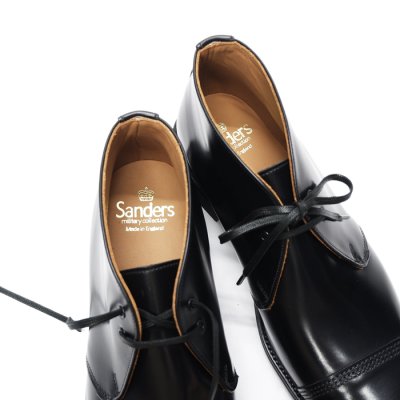画像7: SANDERS（サンダース）Military 2Tie Chukka Boot（ミリタリー2タイチャッカブーツ）"Polished Leather" / Black（ブラック）
