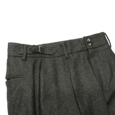 画像4: 『OUTLET』giabsarchivio（ジャブスアルキヴィオ）VIRGILIO（ヴィルジリオ）WASHABLE WOOL HERRINGBONE/Charcoal（チャコールグレー）※サイズ44のみ