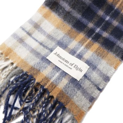 画像2: Johnstons of Elgin（ジョンストンズオブエルガン）ASYMMETRIC TARTAN CHECK SCARF（タータンチェックスカーフ）CASHMERE/House Check（ハウスチェック）