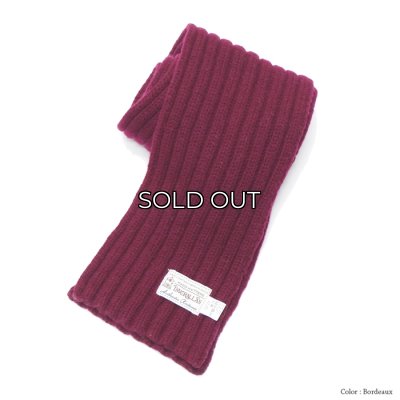 画像3: INVERALLAN（インバーアラン）Rib Knit Scarf（リブ編みマフラー）Lambswool/Tobacco（タバコ）・Bordeaux（ボルドー）