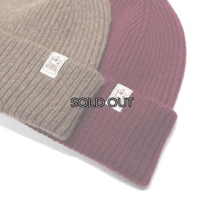 画像6: INVERALLAN（インバーアラン）Rib Knit Cap（リブ編みニットキャップ）"Lambswool" / Tobacco（タバコ）・Bordeaux（ボルドー）