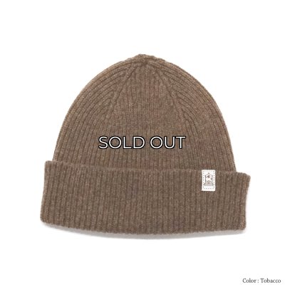 画像2: INVERALLAN（インバーアラン）Rib Knit Cap（リブ編みニットキャップ）Lambswool/Tobacco（タバコ）・Bordeaux（ボルドー）