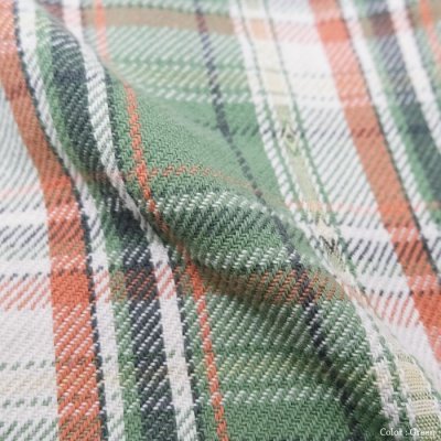 画像11: Nigel Cabourn（ナイジェル・ケーボン）BRITISH OFFICER'S SHIRT TYPE2（ブリティッシュオフィサーズシャツタイプ2）”FLANNEL CHECK" / Red（レッド）・Green（グリーン）