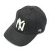 画像1: AMERICAN NEEDLE（アメリカンニードル）BASEBALL CAP（ベースボールキャップ）"NY"/Black Gray（ブラックグレー） (1)