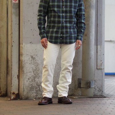 画像10: F.O.B FACTORY(エフオービーファクトリー)60'S TWILL 5POCKET PANTS(60'Sツイル5ポケットパンツ)"60s Work Twill" / White(ホワイト)【裾上げ無料】