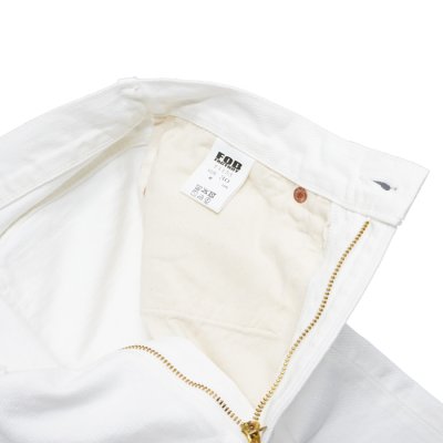 画像4: F.O.B FACTORY(エフオービーファクトリー)60'S TWILL 5POCKET PANTS(60'Sツイル5ポケットパンツ)"60s Work Twill" / White(ホワイト)【裾上げ無料】