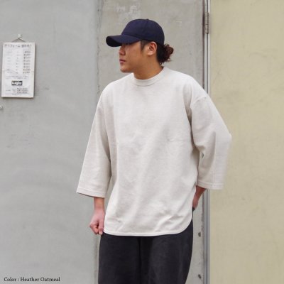 画像2: blurhms ROOTSTOCK（ブラームスルーツストック）Rough&Smooth Thermal Baseball Tee（ラフ&スムースサーマルベースボールTシャツ）/ Heather Charcoal（ヘザーチャコール）