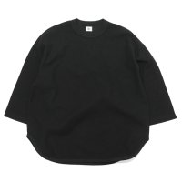 blurhms ROOTSTOCK（ブラームスルーツストック）Rough&Smooth Thermal Baseball Tee（ラフ&スムースサーマルベースボールTシャツ）/ Black（ブラック）