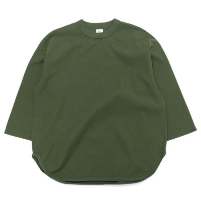 画像1: blurhms ROOTSTOCK（ブラームスルーツストック）Rough&Smooth Thermal Baseball Tee（ラフ&スムースサーマルベースボールTシャツ）/ Olive（オリーブ）