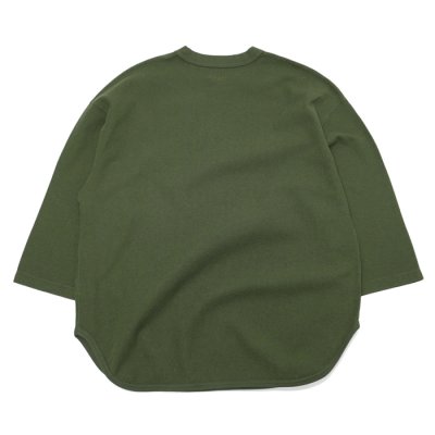 画像2: blurhms ROOTSTOCK（ブラームスルーツストック）Rough&Smooth Thermal Baseball Tee（ラフ&スムースサーマルベースボールTシャツ）/ Olive（オリーブ）