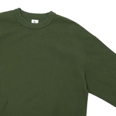画像4: ＜20%OFF＞blurhms ROOTSTOCK（ブラームスルーツストック）Rough&Smooth Thermal Baseball Tee（ラフ&スムースサーマルベースボールTシャツ）/ Olive（オリーブ）※サイズ2のみ