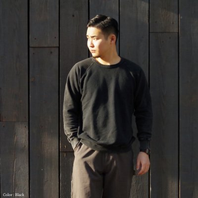 画像7: Good On（グッドオン）Raglan Crew Neck Sweat（ラグランクルーネックスウェット）"Vintage Dye" / Black（ブラック）