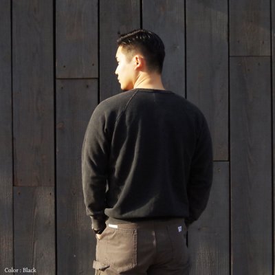画像8: Good On（グッドオン）Raglan Crew Neck Sweat（ラグランクルーネックスウェット）"Vintage Dye" / Black（ブラック）