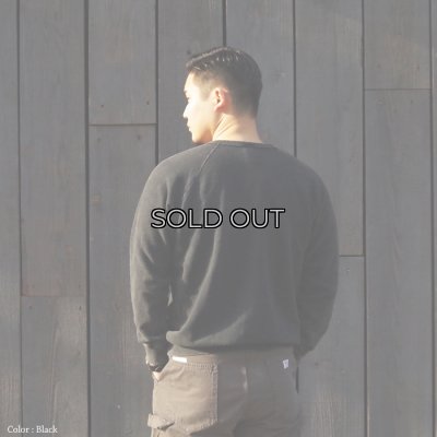画像8: Good On（グッドオン）Raglan Crew Neck Sweat（ラグランクルーネックスウェット）"Vintage Dye" / Black（ブラック）