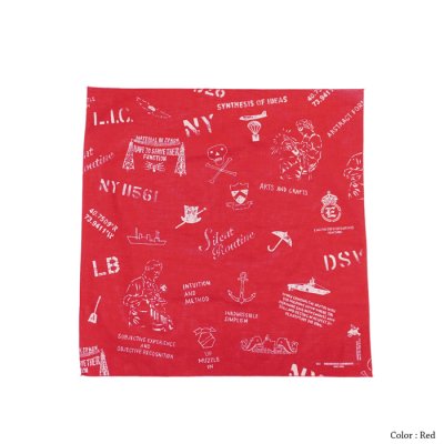 画像2: ENGINEERED GARMENTS（エンジニアードガーメンツ）PRINTED BANDANA（プリンテッドバンダナ）/Red（レッド）・Navy（ネイビー）・Olive（オリーブ）