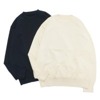 Yonetomi NEW BASIC（ヨネトミニューベーシック）RIGID SEA ISLAND COTTON PULLOVER（リジッドシーアイランドコットンプルオーバー）/Raw（キナリ）・Navy（ネイビー）