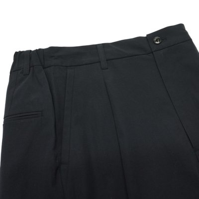 画像2: A VONTADE（アボンタージ）1 Tuck Easy Trousers（1タックイージートラウザーズ）Gas Boiled Twill/Black（ブラック）【裾上げ無料】