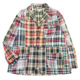 ENGINEERED GARMENTS（エンジニアードガーメンツ）Loiter Jacket（ロイタージャケット）"Square Patchwork Madras" / Navy（ネイビー）
