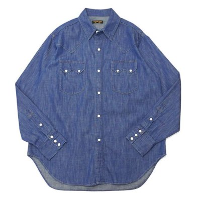 画像1: A VONTADE（アボンタージ）Lax Western Shirts（ラックスウエスタンシャツ）6.5oz Zimbabwe Denim/Fade Indigo（フェードインディゴ）