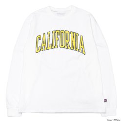 Sloppy Supply（スラッピーサプライ）Long Sleeve Print Tee（ロングスリーブプリントTシャツ）"CALIFORNIA" / White（ホワイト）※Lサイズのみ
