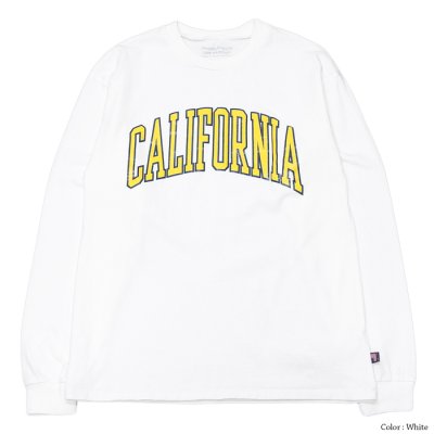 画像2: Sloppy Supply（スラッピーサプライ）Long Sleeve Print Tee（ロングスリーブプリントTシャツ）"CALIFORNIA"/White（ホワイト）・Fade Navy（フェードネイビー）