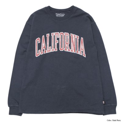 画像4: ＜40%OFF＞Sloppy Supply（スラッピーサプライ）Long Sleeve Print Tee（ロングスリーブプリントTシャツ）"CALIFORNIA" / White（ホワイト）・Fade Navy（フェードネイビー）※Lサイズ