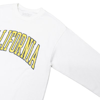 画像7: ＜40%OFF＞Sloppy Supply（スラッピーサプライ）Long Sleeve Print Tee（ロングスリーブプリントTシャツ）"CALIFORNIA" / White（ホワイト）・Fade Navy（フェードネイビー）※Lサイズ