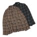 画像1: KAPTAIN SUNSHINE（キャプテンサンシャイン）Open Collar Shirt Jacket（オープンカラーシャツジャケット）WASHED RAYON PLAID LIGHT CLOTH/Brown Plaid（ブラウンチェック）・Black Plaid（ブラックチェック） (1)